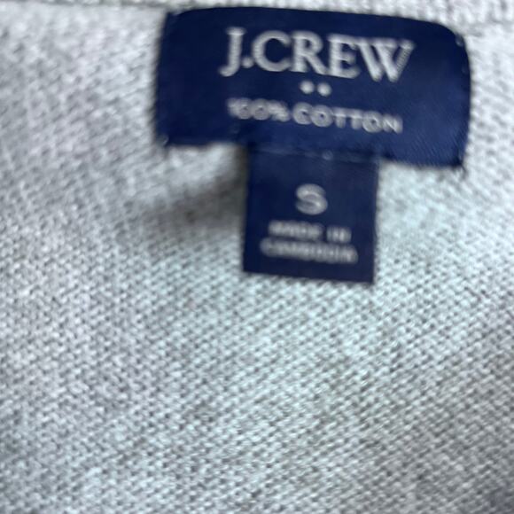 J. Crew Factory Men’s Gray Quarter Zip Pullover Sweater Small Minimalist Preppy - Picture 4 of 4